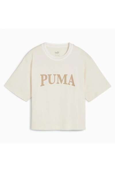 PUMA SQUAD Graphic Tee Bej Kadın Tshirt