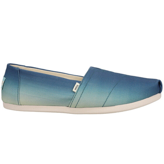 TOMS Alpargata Slip On Flat Womens Blue Flats Casual 10016236-400T