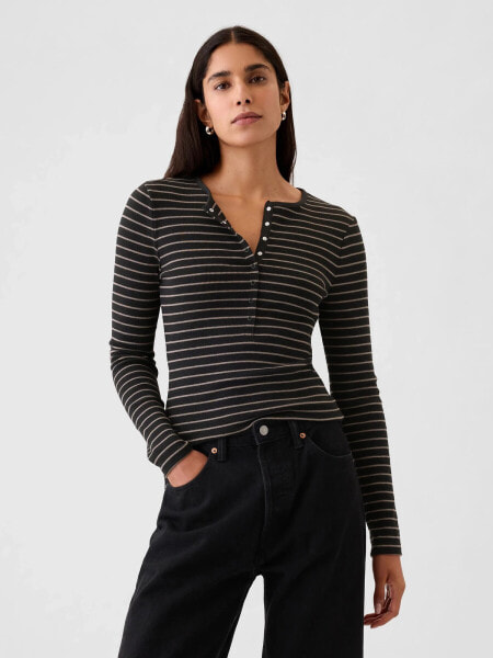 Modern Rib Henley T-Shirt