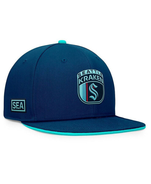 Men's Deep Sea Blue Seattle Kraken 2024 NHL Draft Snapback Hat