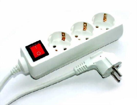 E&P E 47 - 1.5 m - 3 AC outlet(s) - Type F - Unmanaged - Plastic - White
