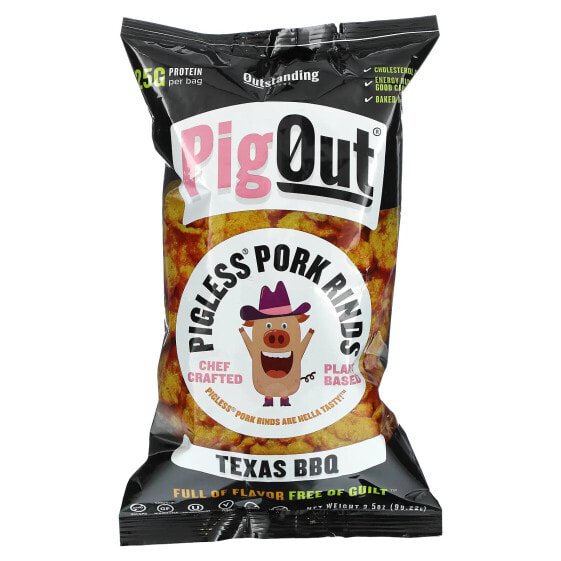 Pigless Pork Rinds, Texas BBQ, 3.5 oz (99.22 g)