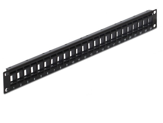 Delock 43340 - Black - Metal - Plastic - Rack mounting - 44 mm - 11.5 mm - 482.6 mm