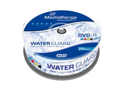 MEDIARANGE MRPL612 - DVD-R - 120 mm - Printable - Cakebox - 25 pc(s) - 4.7 GB