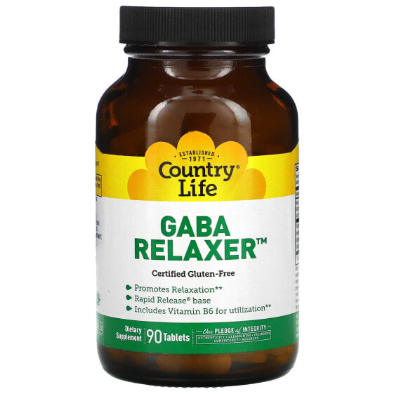 Аминокислоты Country Life GABA Relaxer, 90 таблеток