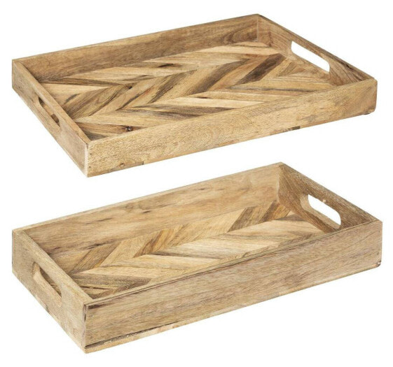 Dekotablett aus Holz WILD, 2er-Set