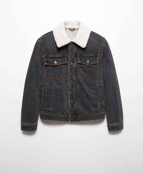 Men's Shearling Denim Jacket