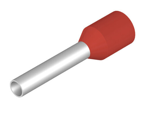 Weidmüller H1.5/16 R - Pin terminal - Straight - Metallic - Red - 1.5 mm² - 16 mm - 1.2 cm