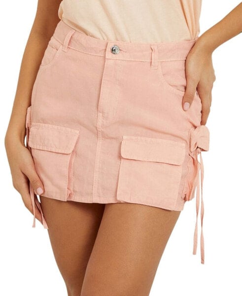 Women's Devon Cargo Denim Mini Skirt