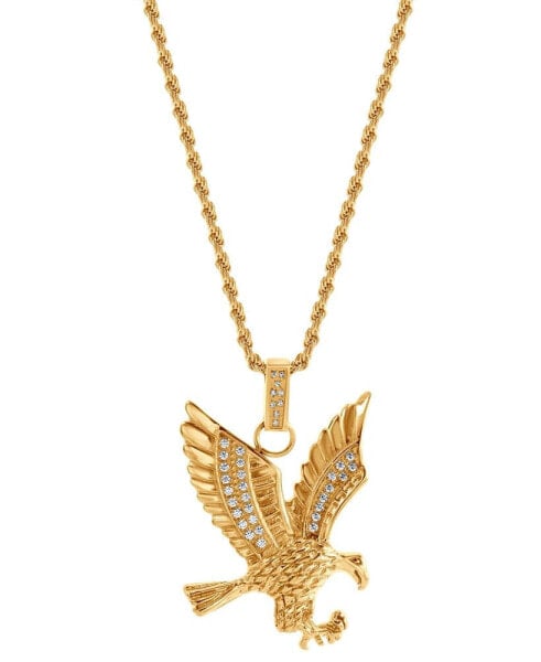 Men's Cubic Zirconia Eagle 24" Pendant Necklace