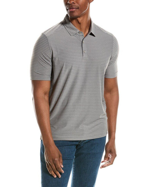 Raffi Performance Pinhole Textured Polo Shirt Men's Grey S