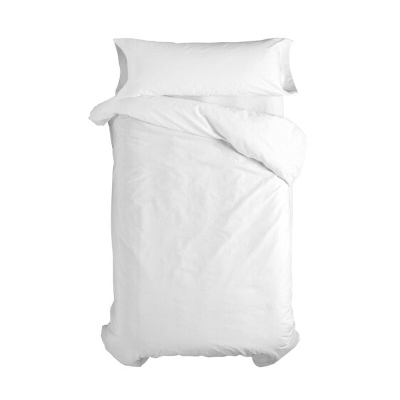 Duvet cover set HappyFriday Basic Kids White 2 Pieces