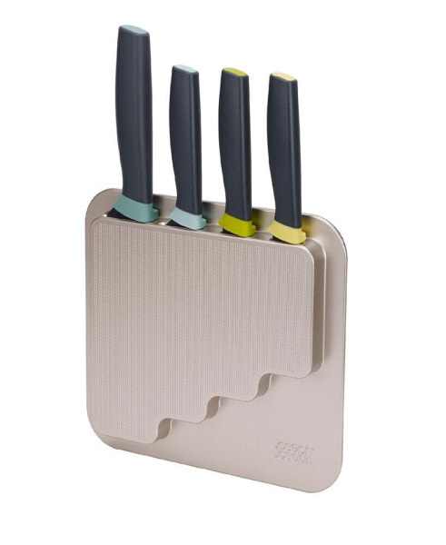 Door Store Knives 4-Piece Elevate Knife Set with in-Cupboard Storage Case