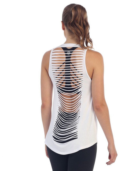 Get Shredded Laser Cut Open Back Tank