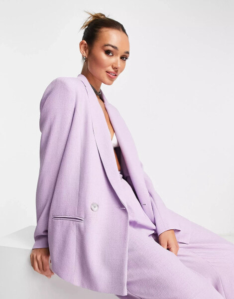 River Island co-ord structured blazer in light purple