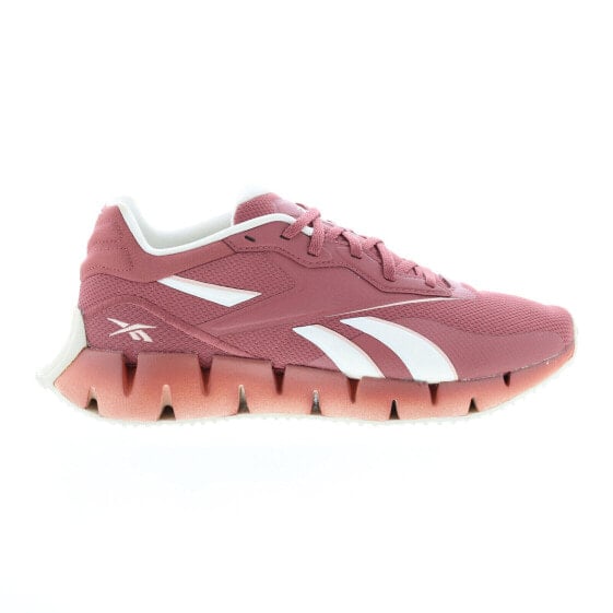 Reebok Zig Dynamica 4 Womens Pink Canvas Lace Up Lifestyle Sneakers Shoes 9.5