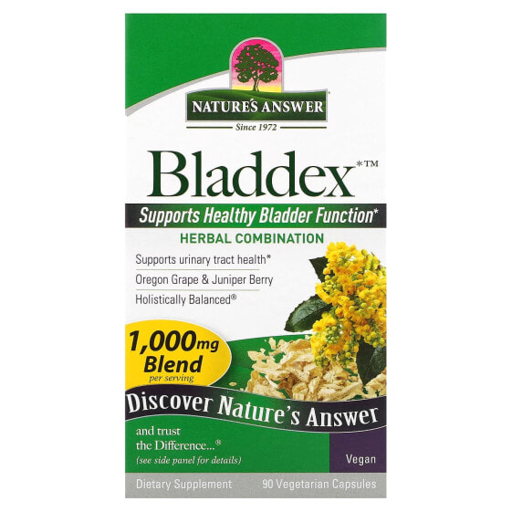 Травяной препарат Bladdex 1000 мг 90 вегетарианских капсул (500 мг на капсулу) Nature's Answer
