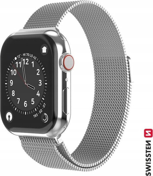 Swissten Mesh band for apple watch 42-44 mm silver