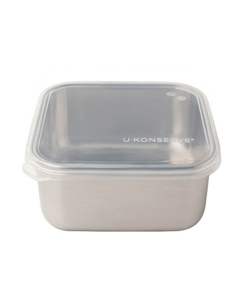 Stainless Steel Food to-go Container with Silicone Lid Square, 50 oz