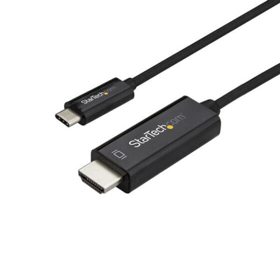 StarTech.com 6ft (2m) USB C to HDMI Cable - 4K 60Hz USB Type C to HDMI 2.0 Video Adapter Cable - Thunderbolt 3 Compatible - Laptop to HDMI Monitor/Display - DP 1.2 Alt Mode HBR2 - Black - 2 m - USB Type-C - HDMI - Male - Male - Straight