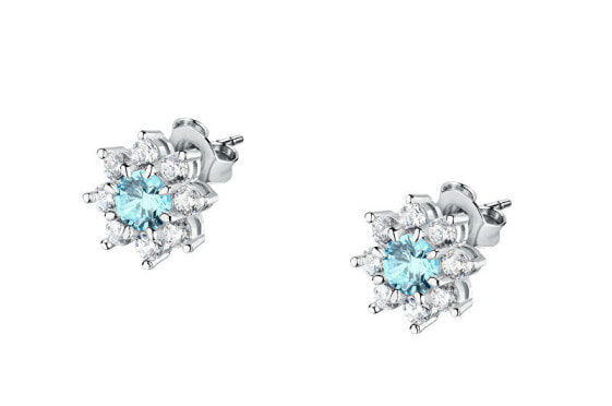 Tesori SAIW189 Recycled Silver Flower Stud Earrings