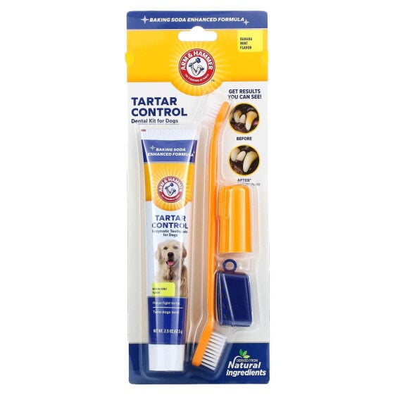 Tartar Control, Dental Kit For Dogs, Banana Mint, 4 Piece Kit