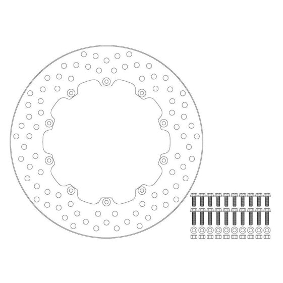 MOTO-MASTER Round BMW 111076 Left&Right Front Brake Disc