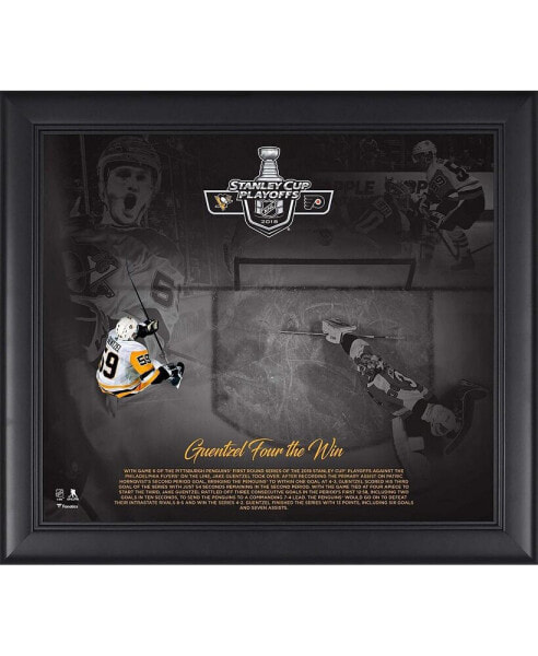 Jake Guentzel Pittsburgh Penguins Framed 15" x 17" Four Goals Vs. Philadelphia Flyers Collage