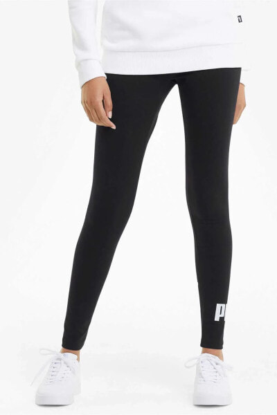 Ess Logo Leggings Kadın Siyah Eşofman Altı - 586832-01