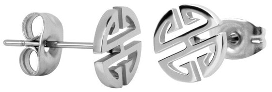 Steel steel earrings in the shape of an ornament