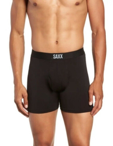 Saxx 254723 Men's Boxer Briefs Underwear Black/Black Size Large
