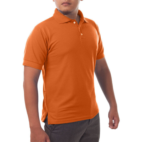 Page & Tuttle Solid Jersey Short Sleeve Polo Shirt Mens Size S Casual P39909-OR