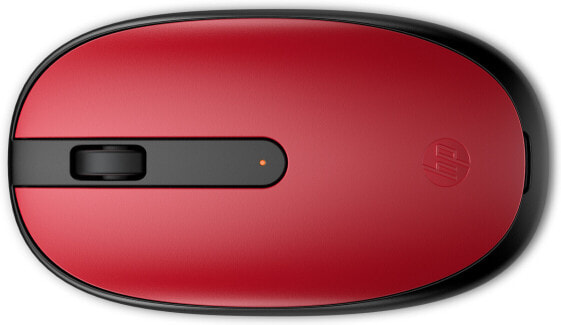 HP 240 Empire Red Bluetooth Mouse - Ambidextrous - Optical - Bluetooth - 1600 DPI - Red