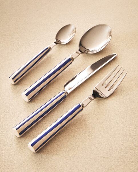 Cutlery with 4 pieces and ceramic handle (pack of 4)