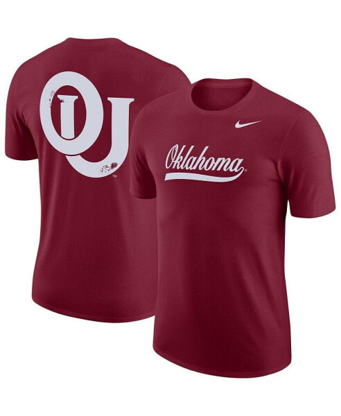 Men's Crimson Oklahoma Sooners 2-Hit Vault Performance T-shirt