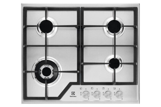 Electrolux EGS6436WW - White - Built-in - Gas - Stainless steel - 4 zone(s) - 4 zone(s)