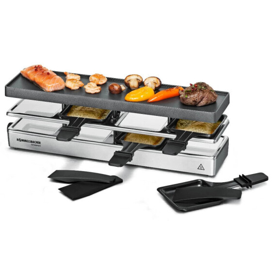 ROMMELSBACHER RC 800 Raclette795W rechteckig sw/si RC800