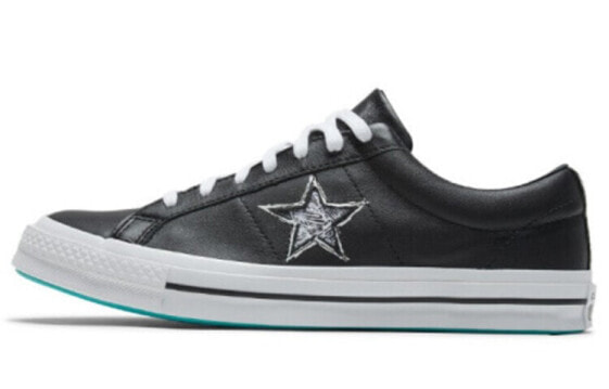 Кеды Converse One Star черно-белые Кроссовки 166487C (мужские)