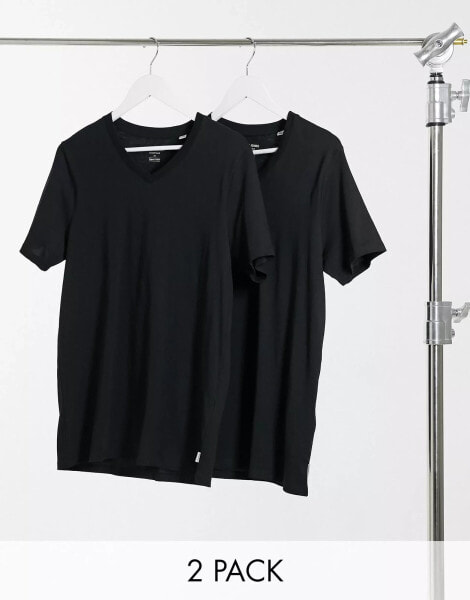 Футболка Jack & Jones Essentials VNeck Black