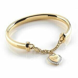 Solid Gold Plated Fine Heart Bracelet JUBB01421JWYG