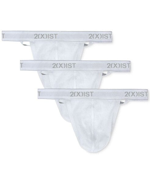 Men's 3-Pk. Cotton Essential Y-Back Thongs