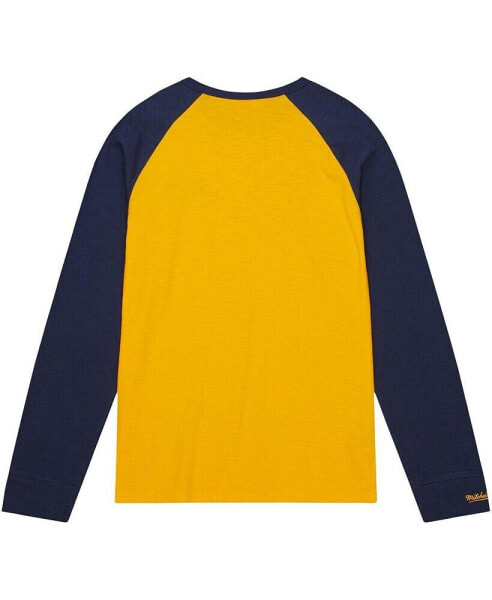 Men's Maize Michigan Wolverines Legendary Slub Raglan Long Sleeve T-shirt