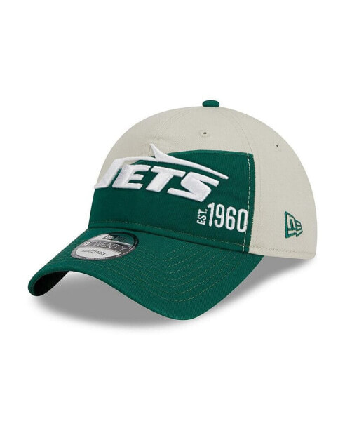 Men's Cream, Green New York Jets 2023 Sideline Historic 9TWENTY Adjustable Hat