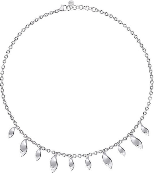 Silver necklace Foglia SAKH43
