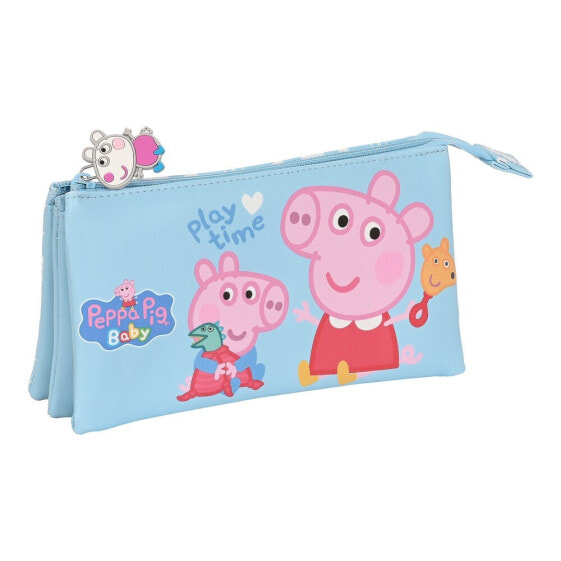 Школьный пенал Peppa Pig Baby Светло Синий (22 x 12 x 3 cm)