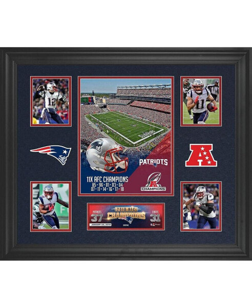 New England Patriots 2018 AFC Champions Framed 20" x 24" Collage