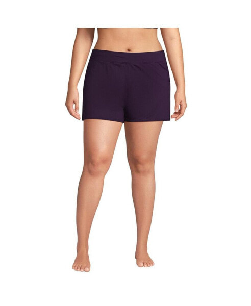 Plus Size Chlorine Resistant Smoothing Control 3" Swim Short