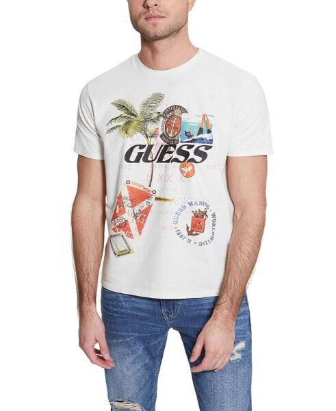 Men's Short-Sleeve Collage Graphic Crewneck T-Shirt
