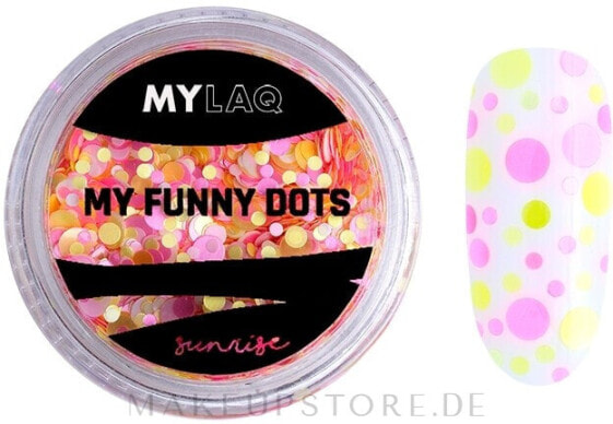 Nageldesign-Pailletten - MylaQ My Funny Dots Sunrise