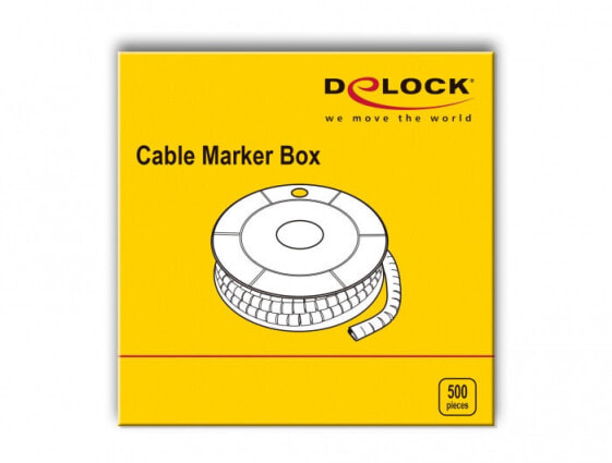 Маркеры кабельные Delock Kabelmarker Box Nr 7 желтые 500 шт - Yellow - 500 шт